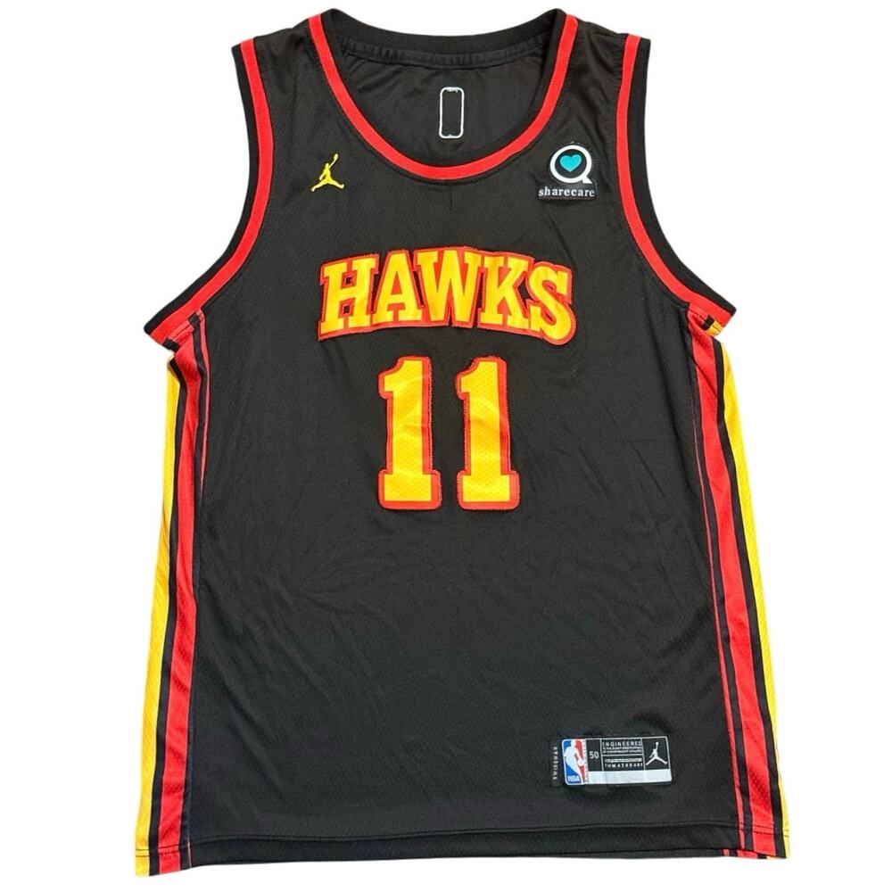 Nike Trae Young Atlanta Hawks Authentic Jersey Size 50 XL Stitched Black